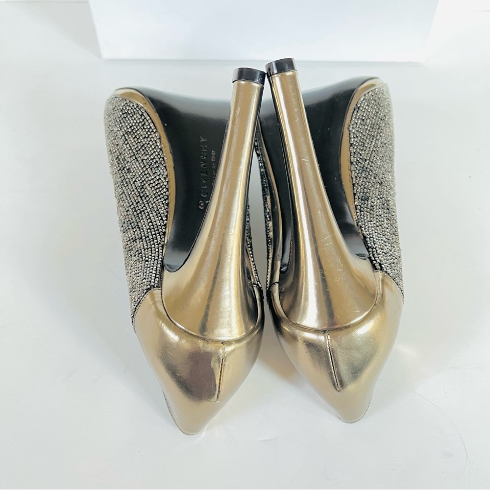 Givenchy metallic green gold gray heels size 37.5 - Picture 8 of 13